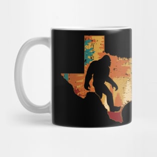 Bigfoot Retro Vintage Sasquatch Texas Mug